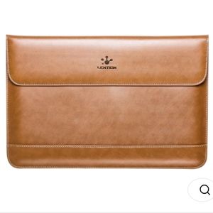 LENTION Split Leather Sleeve Case for MacBook Air and Ultra Slim Laptop
